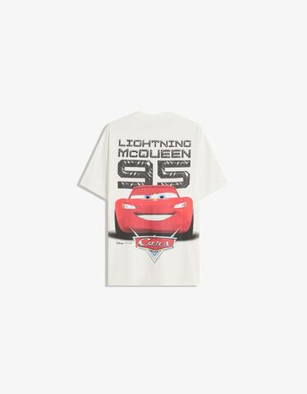 BERSHKA Футболка с принтом McQueen, белый