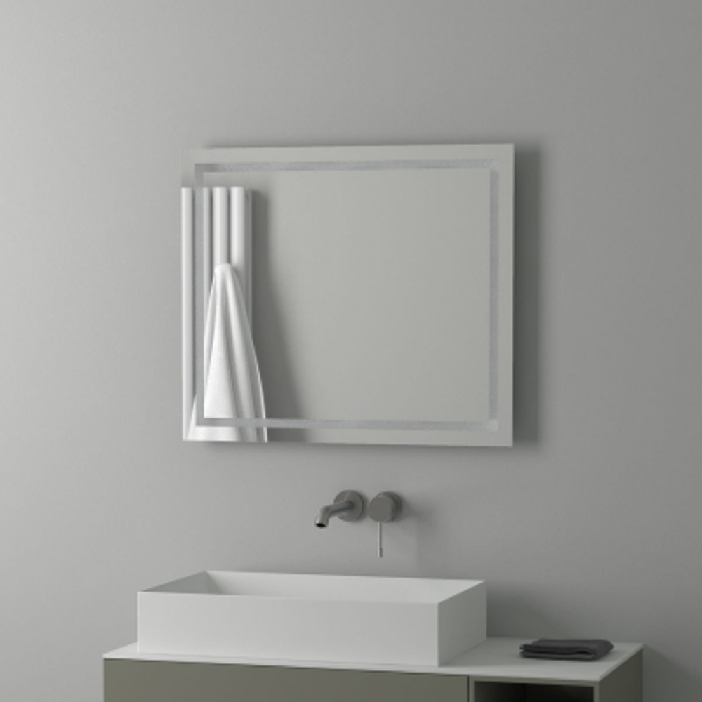 Зеркало Evoform со встроенным LED-светильником 22 W 70х60 см Без выключателя