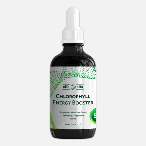 CHLOROPHYLL Energy Booster Хлорофилл из листьев белой шелковицы с перечной мятой, 100 мл