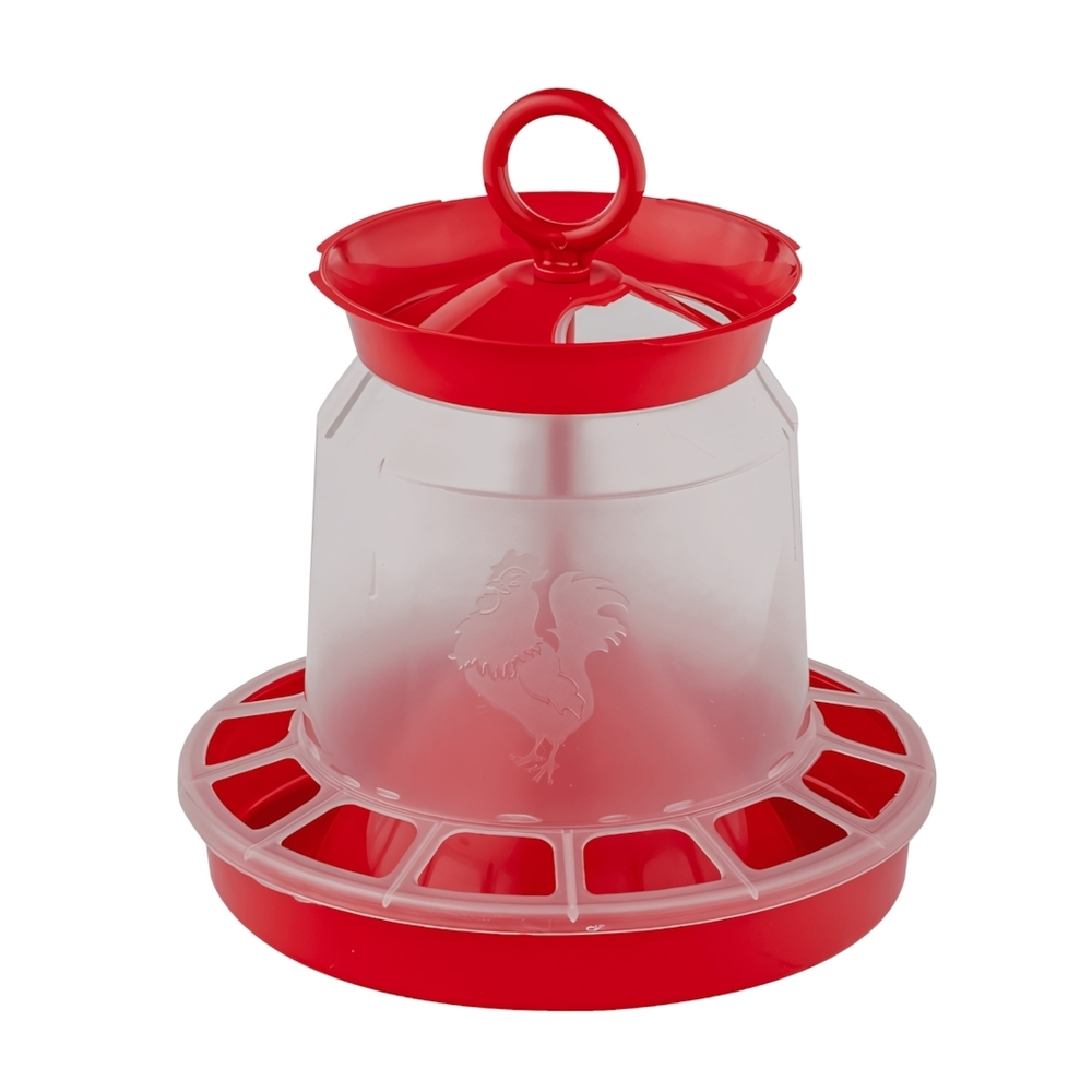 Кормушка для птиц с колбой 5 л цвет красный