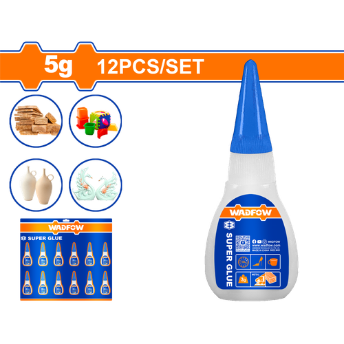 Супер клей 5 г, 12 шт (36) WADFOW WGX1K04