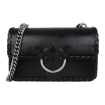 Сумка Pinko Love Twist Silver Chain Classic Cowhide Bird Swallow Bag Messenger Shoulder Bag Mini Women's Black, 1P21E9-Y5GB-Z99