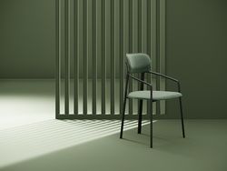 Стул Ror, Round, рогожка, черный/зеленый