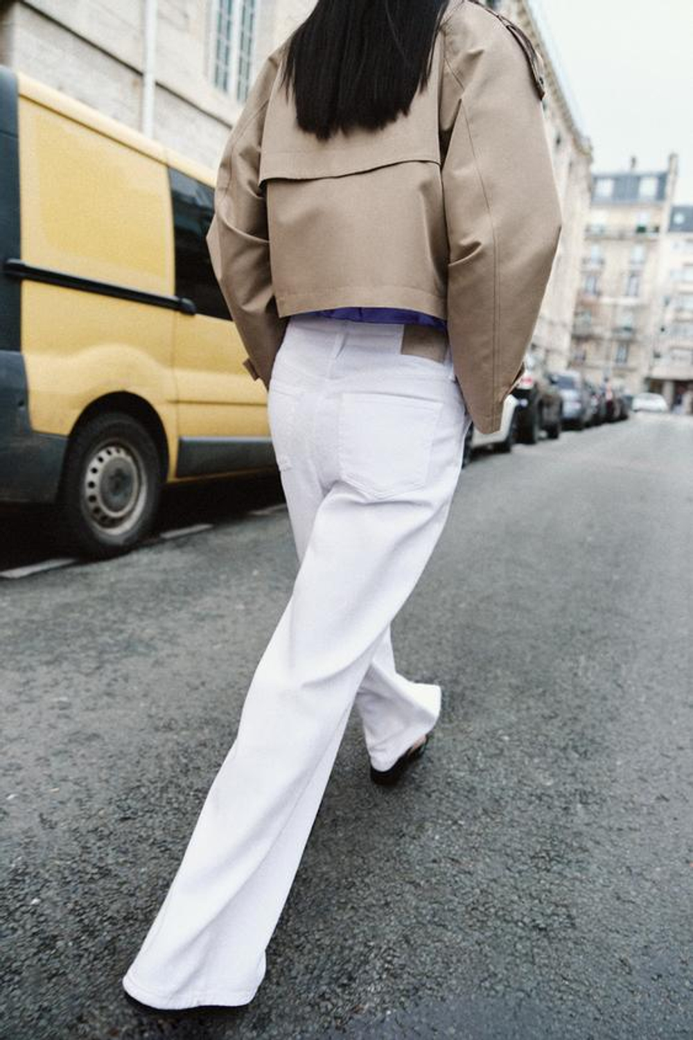 ZARA ДЖИНСЫ Z1975 СВОБОДНОГО КРОЯ СО СРЕДНЕЙ ПОСАДКОЙ И ШИРОКИМИ ШТАНИНАМИ, БЕЛЫЙ