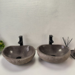 Раковина из речного камня ПАРА! RS-63827 46*39*15 2шт 0126