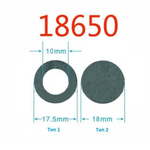 Изоляционная прокладка картон на клейкой основе для 18650 (набор тип 1+тип 2 по 10 штук)