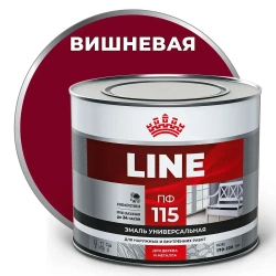 Эмаль ПФ-115, вишневая, 1,8 кг, Т-Лайн
