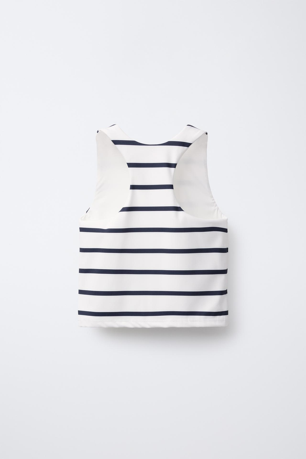 ZARA ТОП В ПОЛОСКУ В СПОРТИВНОМ СТИЛЕ, СИНИЙ