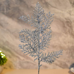 Украшение новогоднее "Ветка Блеск" 25см, серебро