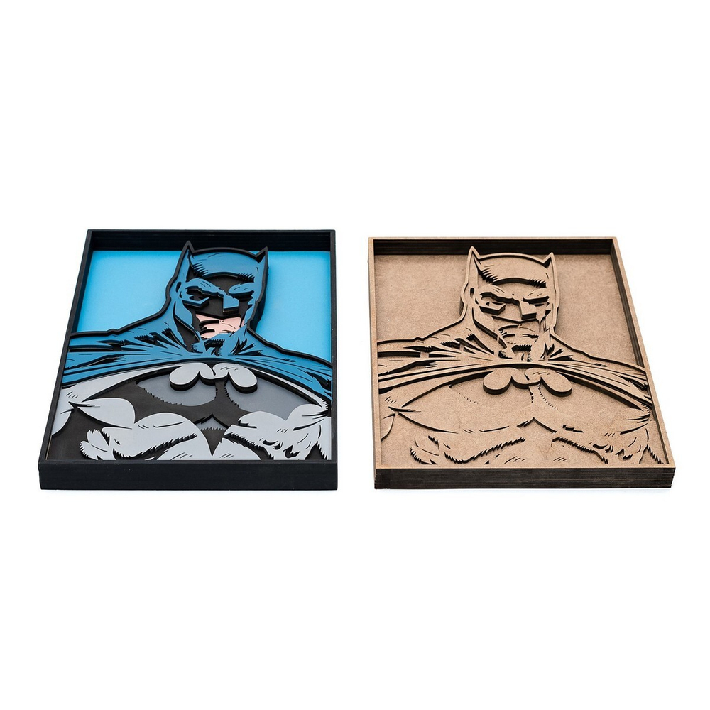 Бэтмен от SamCraft - сборная 3D картина из дерева своими руками, герой из вселенной DC, покрась, собери и склей свою картину