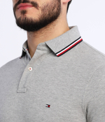 поло tipped Tommy Jeans - серый(MW0MW13080)