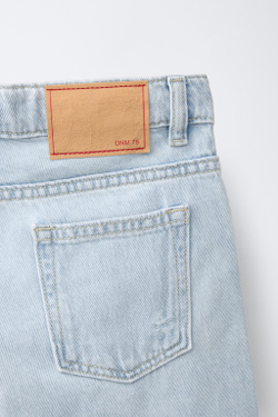 ZARA ДЖИНСОВЫЕ ШОРТЫ, ГОЛУБОЙ