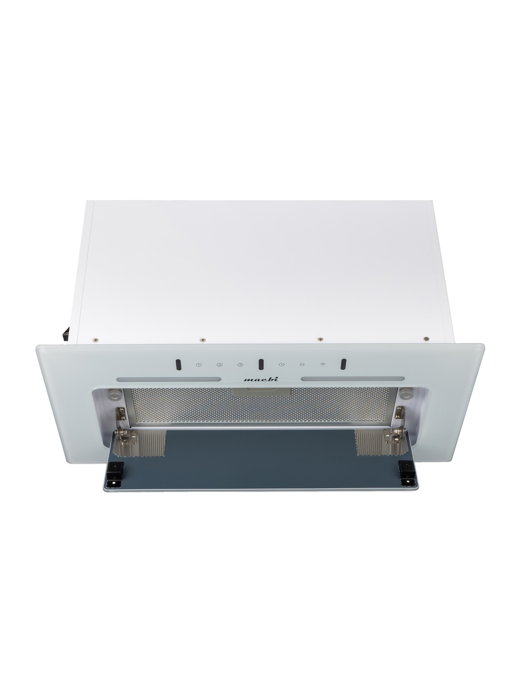 Вытяжка кухонная LedyDC-60GT (WHITE) белый, D150мм,1100м3/ч, полновстраиваемая, ИНВЕРТОРНЫЙ Мотор 110Ватт (Энергетическая эфф-ть класс А+), стекло 60см, сенсорное управление + управление жестами (MACBI)