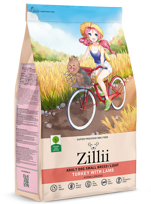 Zillii корм сухой для взрослых собак мелких пород с избыточным весом