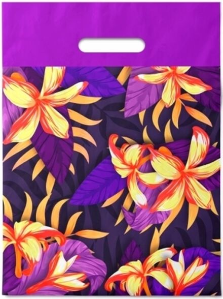 Пакет с вырубной ручкой "Бразильская ночь" 30х40см, 50мкм (50/1000шт)