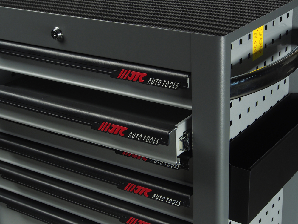 Тележка инструментальная 7 секций, серая на колесах JTC /1