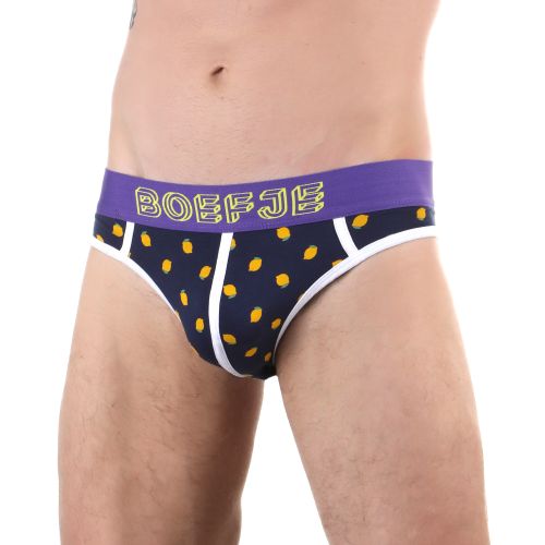 Мужские трусы джоки темно-синие с принтом &quot;лимоны&quot; Boefje