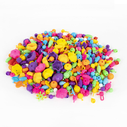 Конструктор POP-BEADS для творчества и игр, 550 бусин, браслеты, кольца, BRAUBERG KIDS, 664698