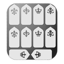 IRISK Трафарет для дизайна ногтей №25, серебро