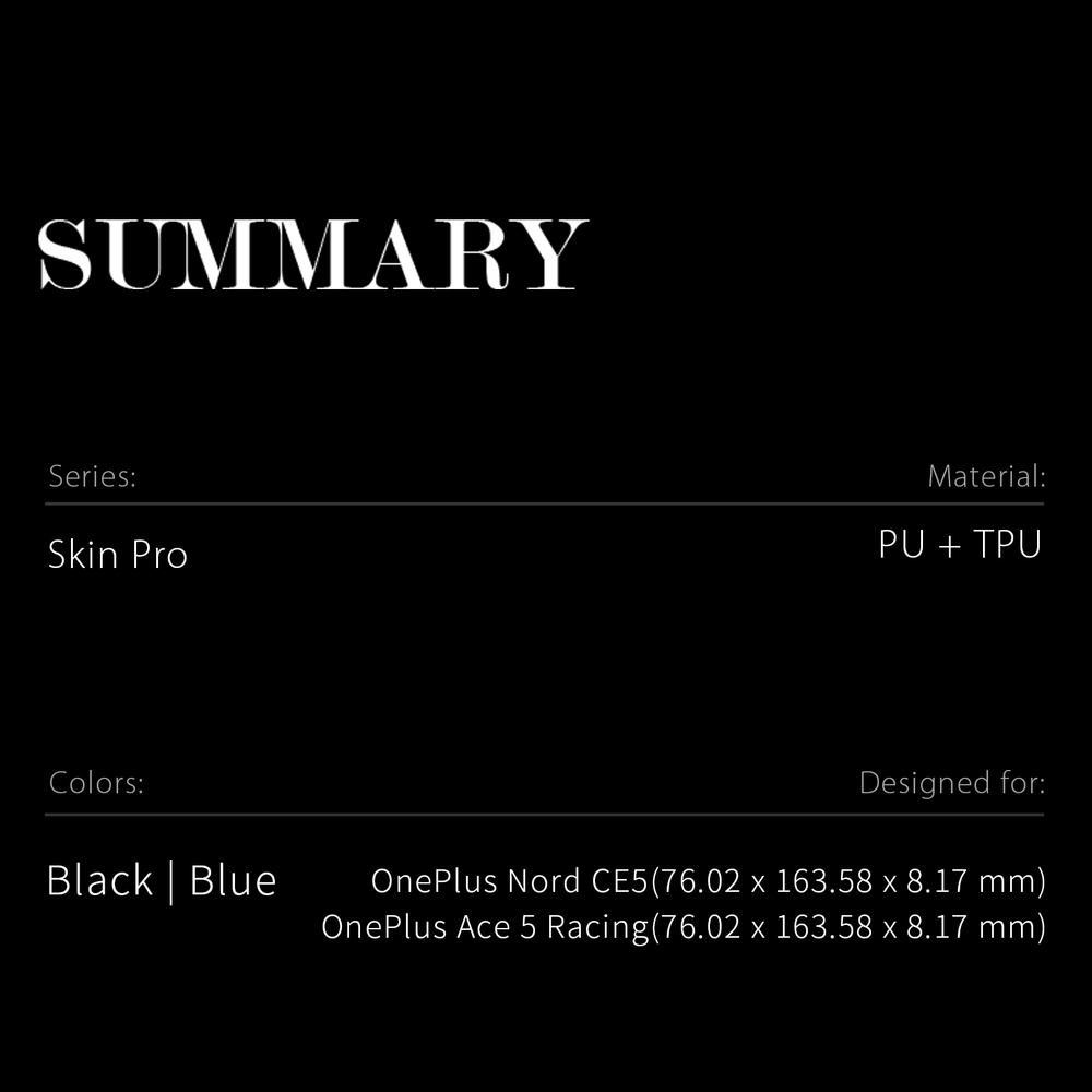 Чехол книжка из PU кожи синего цвета от Dux Ducis для OnePlus Nord CE5 и Ace 5 Racing, серия Skin Pro Series Case