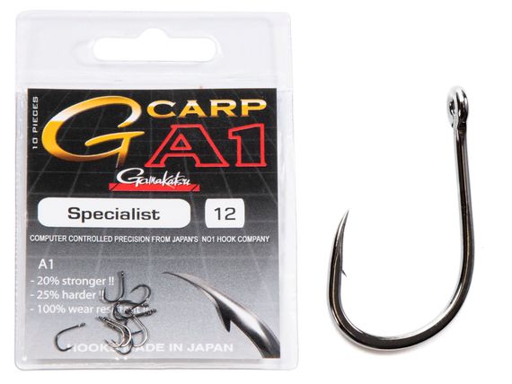 Крючки Gamakatsu A1 G-CARP SPECIALIST HOOKS разм. 12 10шт.