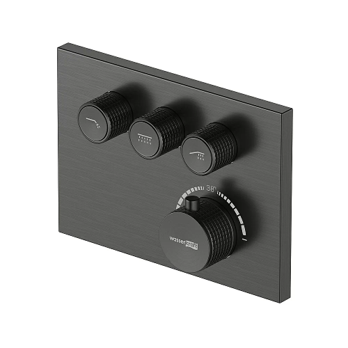 Смеситель для душа WasserKraft Wiese 8458 Thermo оружейная сталь