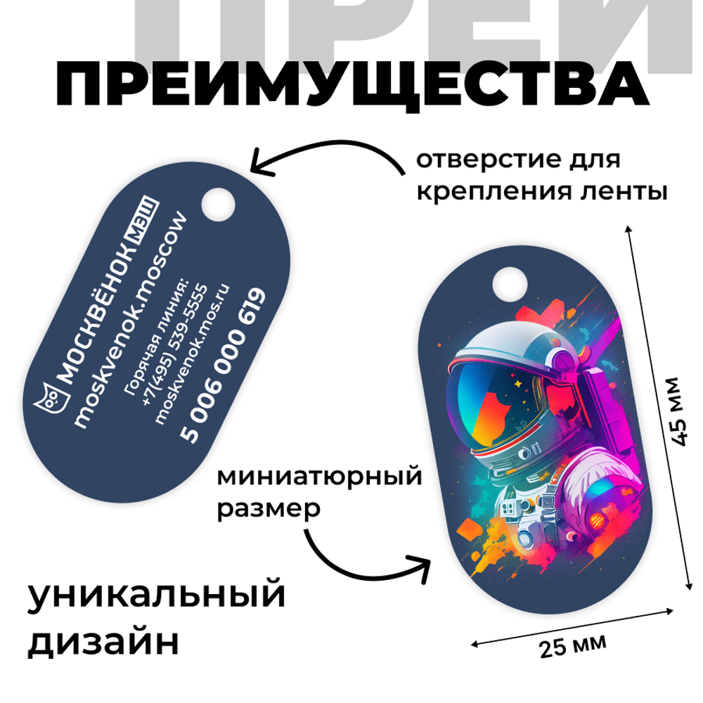 Брелок Москвёнок ART №9 (проход + питание)