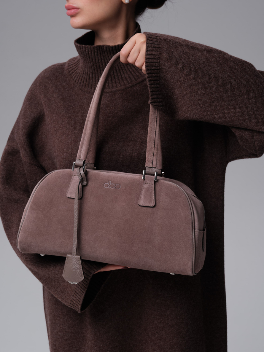 Замшевая сумка DBR 31358 капучино/велюр