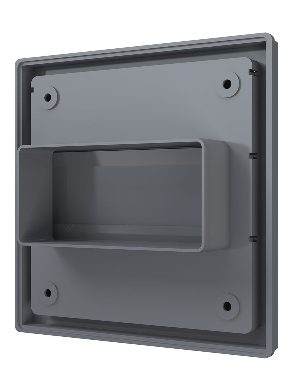 Выход стенной КФ фланец 55х110 жалюзи 150х150 ASA Gray ERA