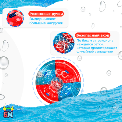 Аттракцион Водный роллер (Гидророллер) "Красно-синий" ПВХ, 2.2*2*2 м