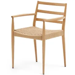 Analy Стул из массива дуба с натуральной отделкой и сиденьем из веревки