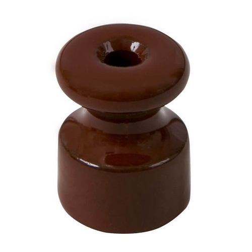 Изолятор фарфор корич. Д18,5 х 24