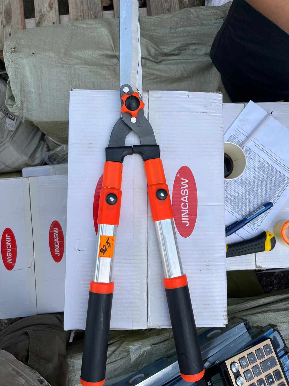 Кусторез телескоп оранжевая ручка