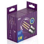 Лампа светодиодная FILAMENT шарик 5W G45 E27 2700K DECO Premium теплый свет