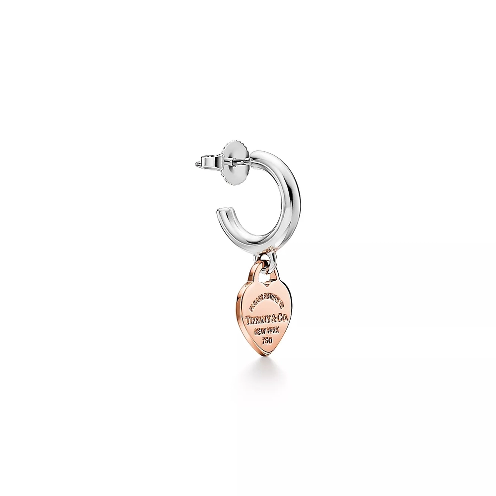 Серьги кольца из серебра и розового золота, Tiffany 💠Return to Tiffany