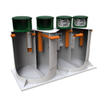 Станция биологической очистки Коло Веси Kolo Vesi 40/ 8000 л. в сутки / до 40 чел. / самотечный сброс (2000x4000x2645см;716кг;) - арт.560173