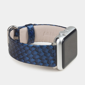 Ремешок для Apple Watch 40/41/42 mm из кожи лосося, цвета синий градиент