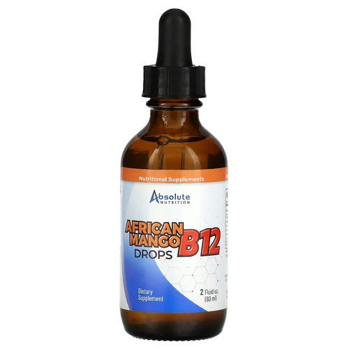 Absolute Nutrition, Африканское манго, капли B12, 60 мл (2 жидк. унц.)