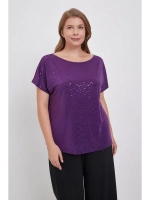 Блузка с пайетками короткий рукав