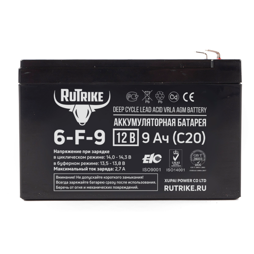 Аккумулятор RuTrike 6-F-9 (AGM)