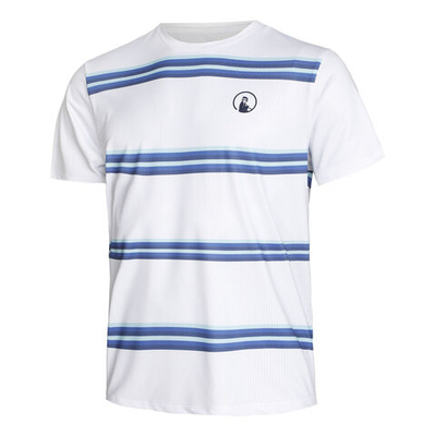 Мужское теннисное поло Quiet Please Ocean AOP Stripe Receiver T-Shirt Men - White, Blue