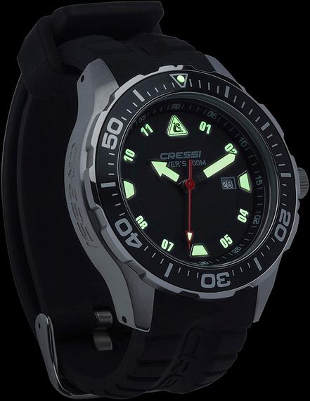 Подводные часы Cressi Manta Watch 100m красно-черные
