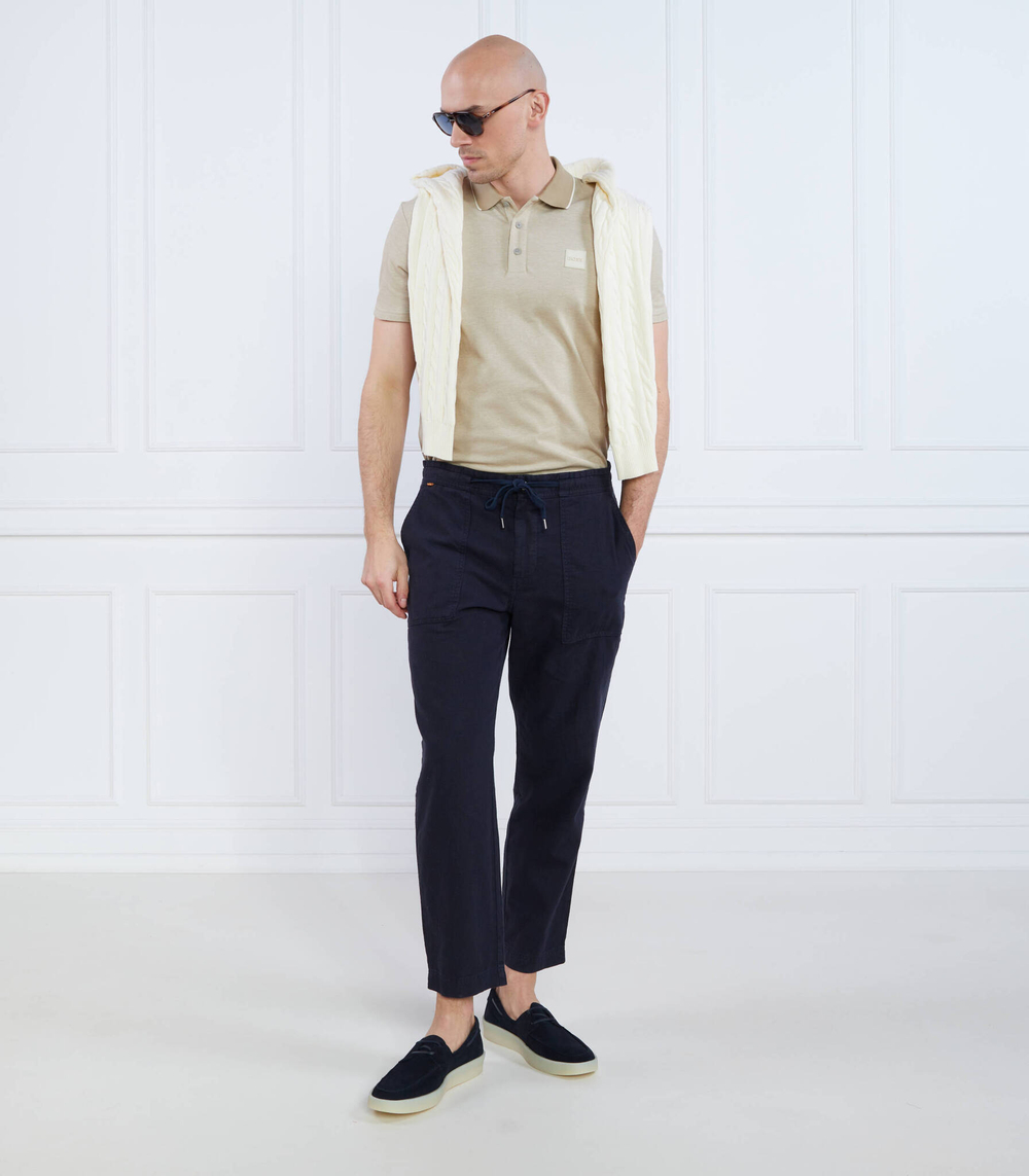 Льняное штаны Sisla-PP BOSS ORANGE - темно-синий(50488632)