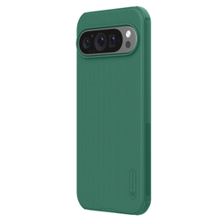 Чехол зеленого цвета (Dark Green) от Nillkin c поддержкой зарядки MagSafe для Google Pixel 9 и 9 Pro, серия Super Frosted Shield Pro Magnetic Case