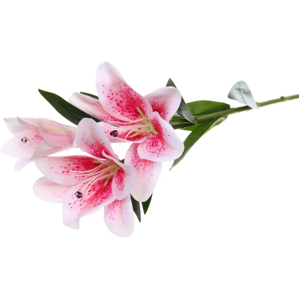 Цветок искусственный «Natur» 75см Лилия розовая