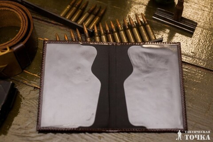 Обложка кожаная коричневая Удостоверение личности офицера