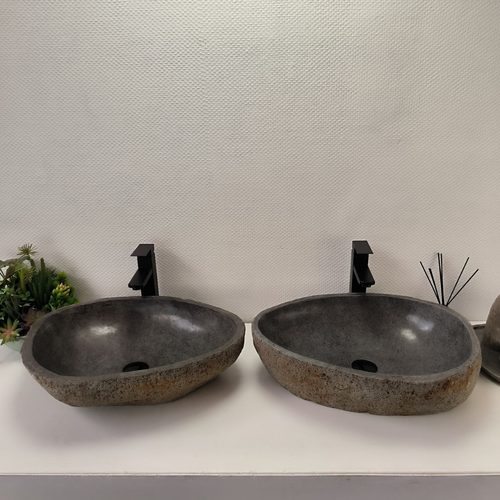 Раковина из речного камня RS63840 56*44*15 2шт 0127