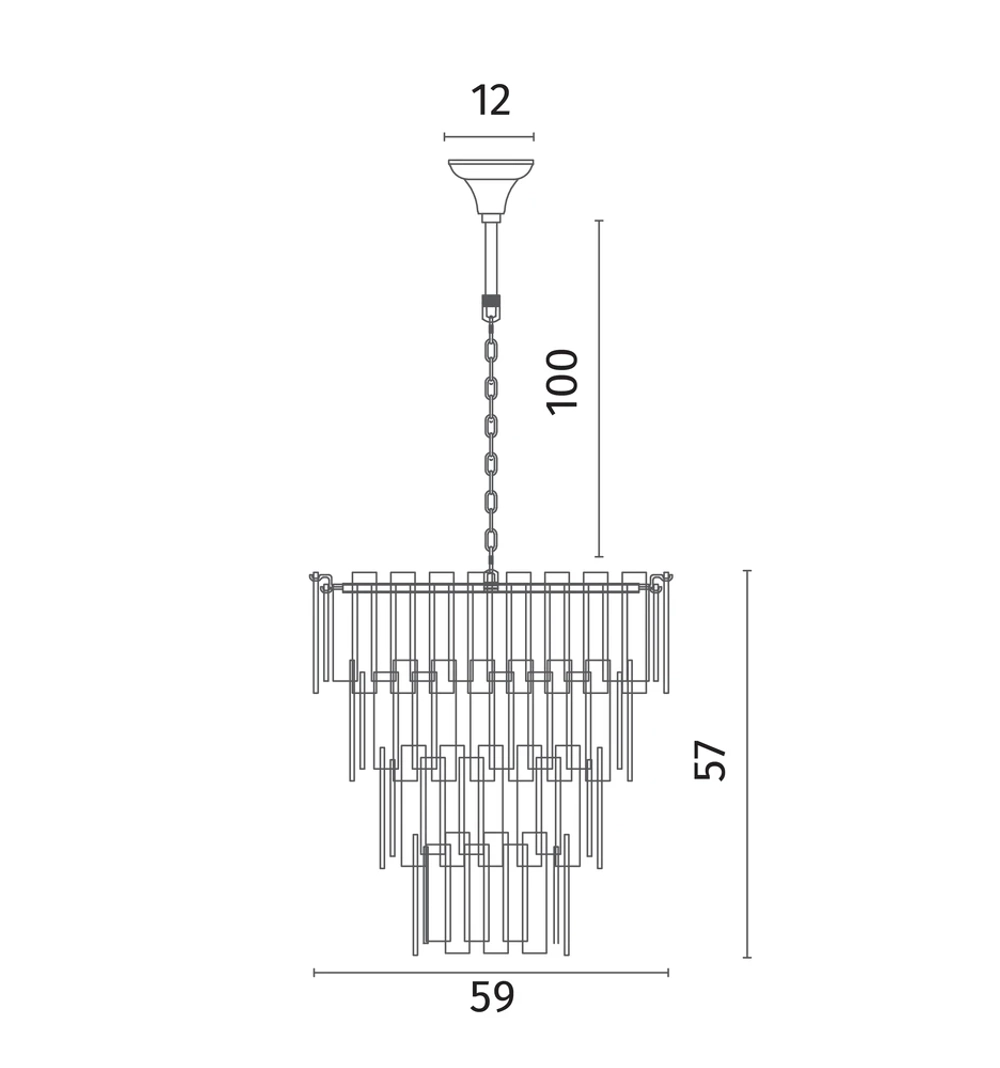 Подвесная люстра Divinare FELIS 6005/17 LM-9