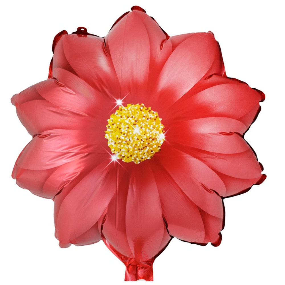 Шар Фольгированный Георгин Цветок красный (Красный)