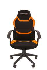 Кресло Chairman game 9 Россия ткань черно/оранжевый New